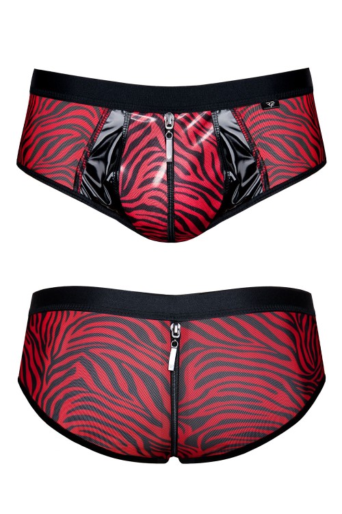 mesh brief REFranco001 black/red - M