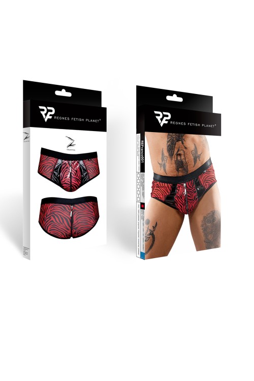 mesh brief REFranco001 black/red - L