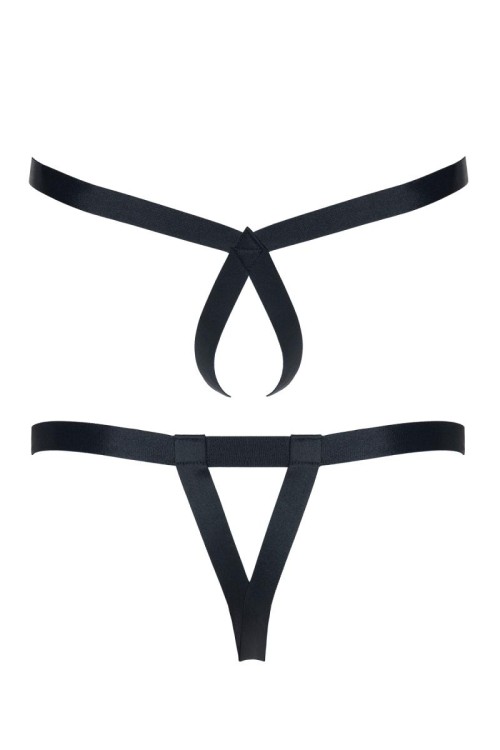 2 pcs harness thong BRI010 black - S/M