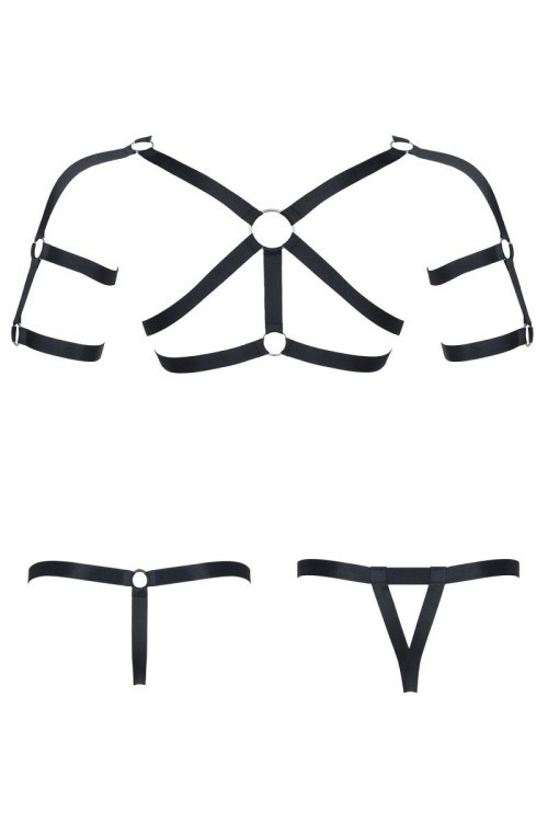 harness SET011 black - XXL/XXXL