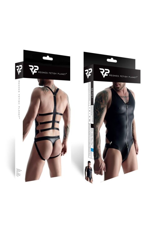 Body thong SET021 black - XXL