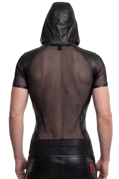 Herren Kapuzen T-Shirt ADGinter001 schwarz - S