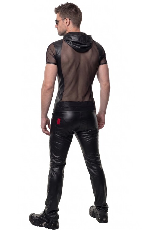 Herren Kapuzen T-Shirt ADGinter001 schwarz - S