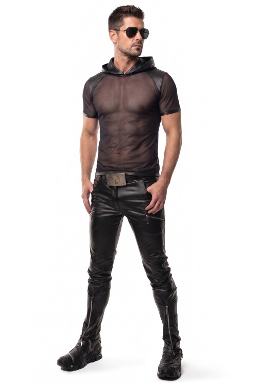 Herren Kapuzen T-Shirt ADGuido001 schwarz - S