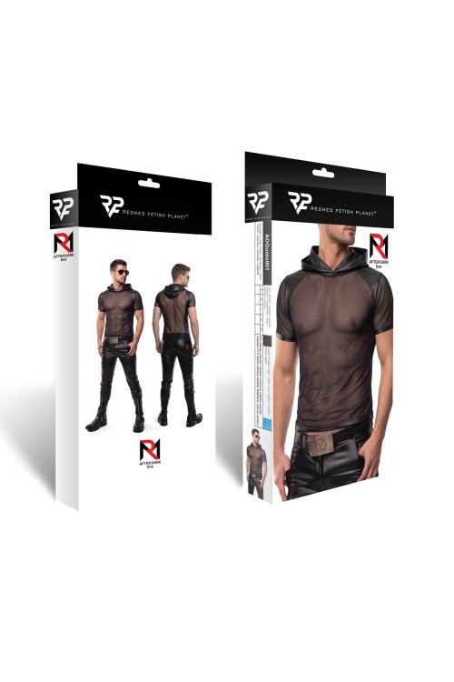 Herren Kapuzen T-Shirt ADGuido001 schwarz - S