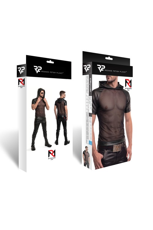 Herren Kapuzen T-Shirt ADMagnus001 schwarz - S