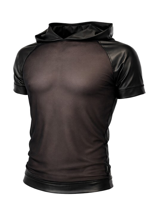 Herren Kapuzen T-Shirt ADMagnus001 schwarz - S