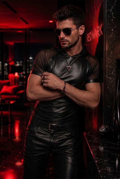 Herren Kapuzen T-Shirt ADSolar001 schwarz - S