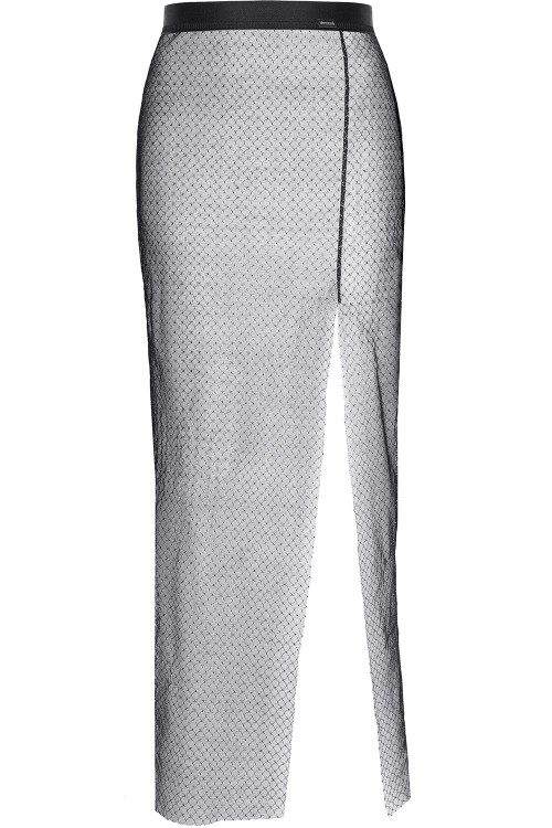 black/sliver long skirt STChiara001 - L