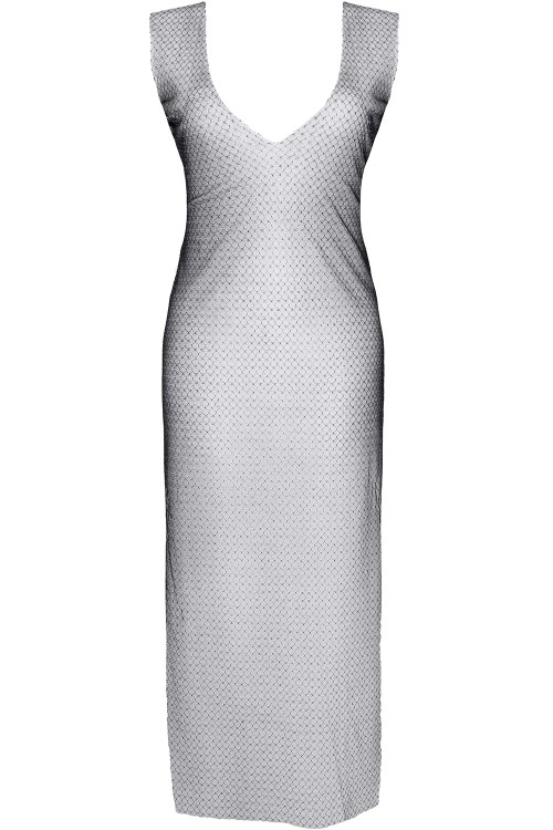 schwarz/silbernes Kleid STIolanda001 - L