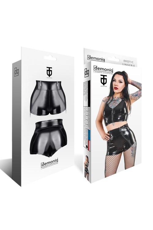 black vinyl Shorts TDMona001 - M