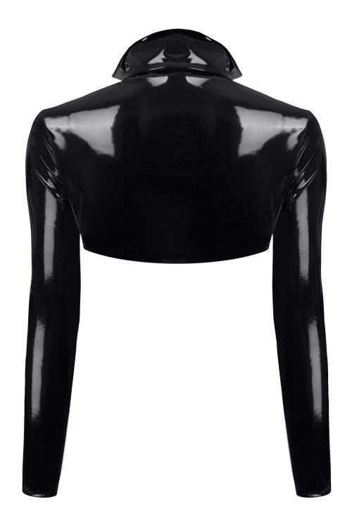 black short vinyl Jacket TDNele001 - L