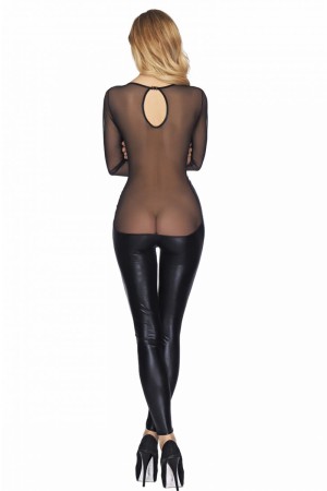 schwarzes Wetlook Catsuit Molina von 7-Heaven