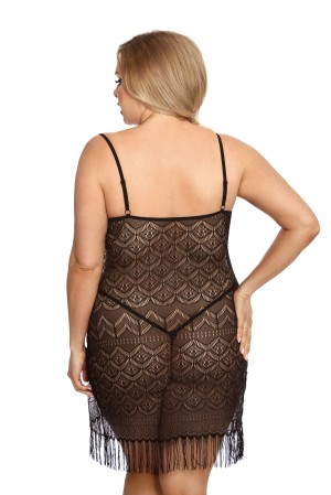 black chemise AA051954 by Anais Apparel Plus Size