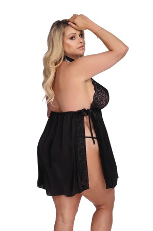 schwarzes Babydoll AA053625 von Anais Apparel Plus Size