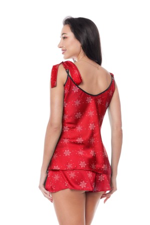 rotes 2-teiliges Weihnachtsset mit Rentier von Anais apparel