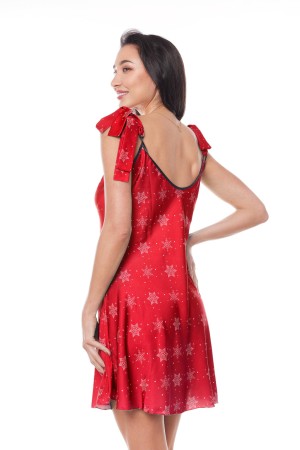 rotes Weihnachtskleid mit Rentier von Anais apparel