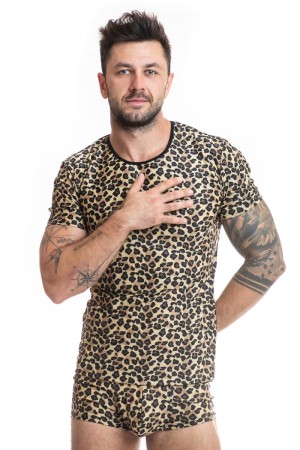 Herren T-Shirt 053556 leopard von Anais for Men