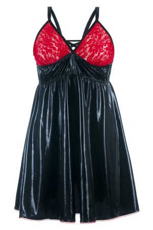 black/red chemise SB/1003 Sexy Base Collektion by Andalea Lingerie