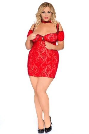 red chemise SB/1008 38/40 Sexy Base