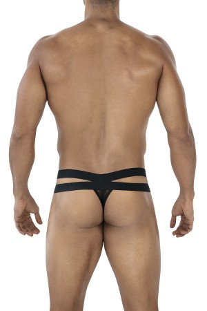 Black Mesh Crossed Thong RAV105 by Cut4Men