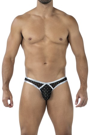 schwarz/silberner String mit Netz RAV112 von Cut4Men
