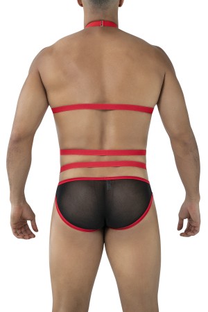 schwarz/roter Body-Harness RAV114 von Cut4Men