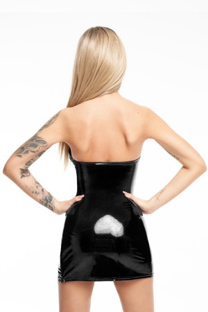 blackvinyl mini dress D216 by 7-Heaven