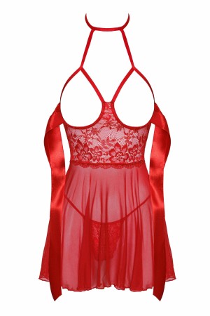 KISS247 Sexy Kiss Babydoll red - L/XL