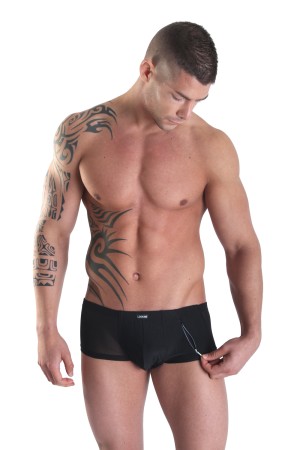 black Mini Pant Open Heart XL by Look Me