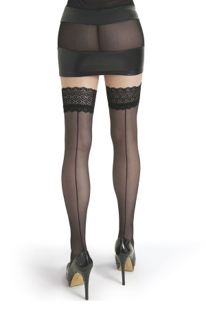 Hold-ups Stockings Lola T3/4 black by Legg Story