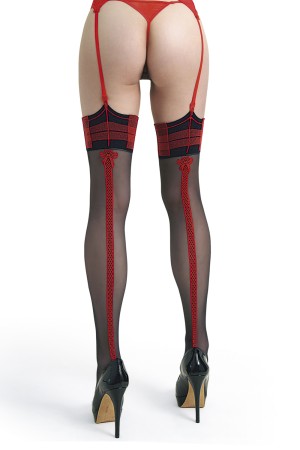 black/red Stockings Melissa T1/2