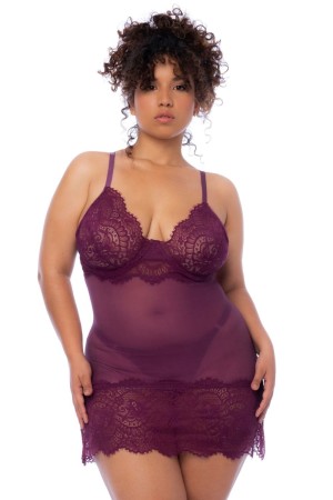 wine red Nighty - MAL7554XWINE by Mapale