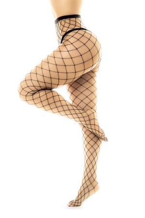 fishnet tights - MAL1106BLK by Mapale