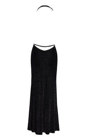 F373 Onyx Liquid Long dress - XS