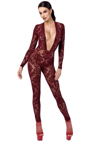 F382 Kink Royal Catsuit red by Noir Handmade
