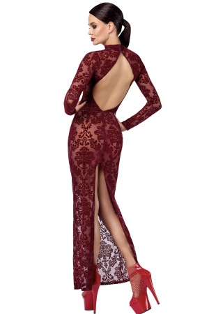 F383 Kink Royal gown/long dress red by Noir Handmade