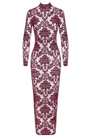 F383 Kink Royal gown/long dress red - XS
