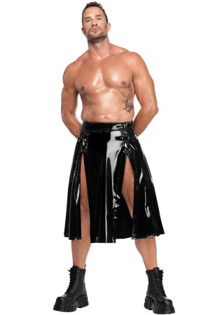 black Emipre PVC skirt H091 by Noir Handmade Kink Royal Collection