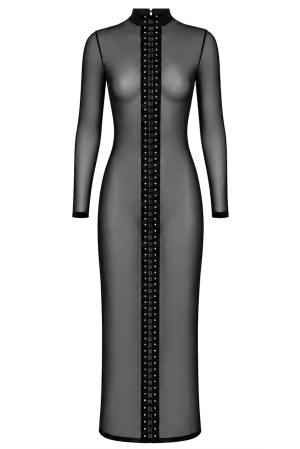 F410 Do Not Disturb Lace-Up Maxi Kleid - XS