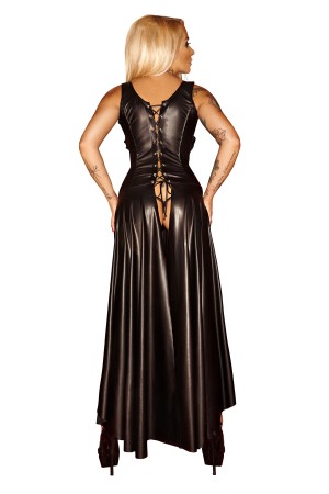langes Wetlook Kleid F069 von Noir Handmade