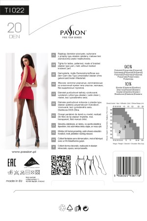 tights with pattern TI022 black by Passion