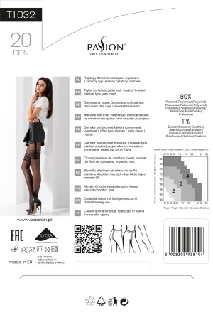 tights with pattern TI032 black by Passion