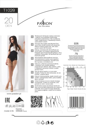 tights with pattern TI028 black by Passion