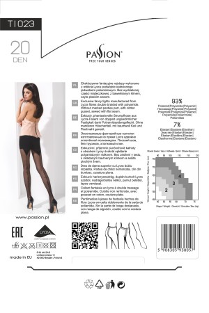 tights with pattern TI023 black by Passion