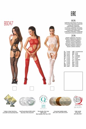 white ouvert Bodystocking BS047 by Passion