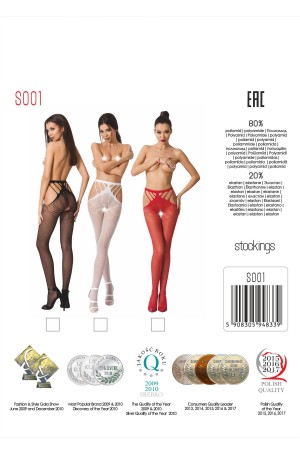 open tights S001 white by Passion Erotic Line