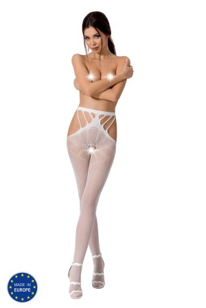 open tights S001 white by Passion Erotic Line