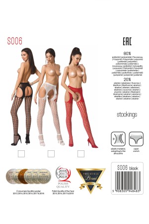 ouvert Strumpfhose S006 weiß von Passion Erotic Line