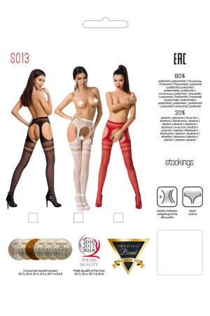 ouvert Strumpfhose S013 weiß von Passion Erotic Line